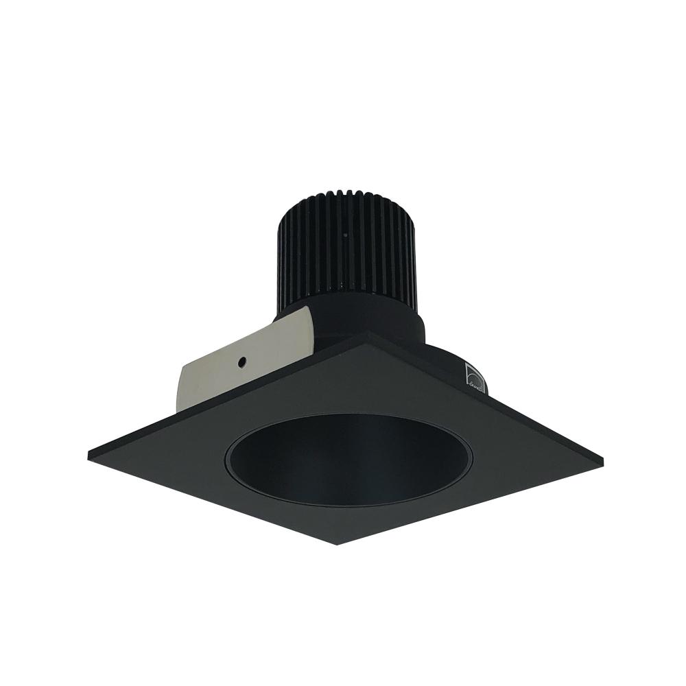 4" Iolite LED Square Reflector with Round Aperture, 10-Degree Optic, 850lm / 12W, 3000K, Black