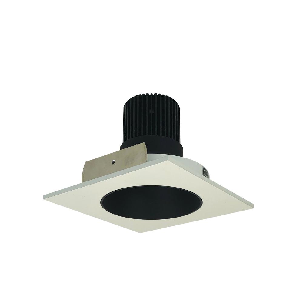 4" Iolite LED Square Reflector with Round Aperture, 1000lm / 14W, 5000K, Black Reflector / White