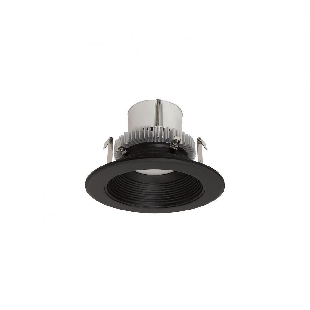 4" Cobalt Click Round Retrofit Baffle, 750lm / 10W, 3000K, Black Baffle / Black Flange, 120-277V