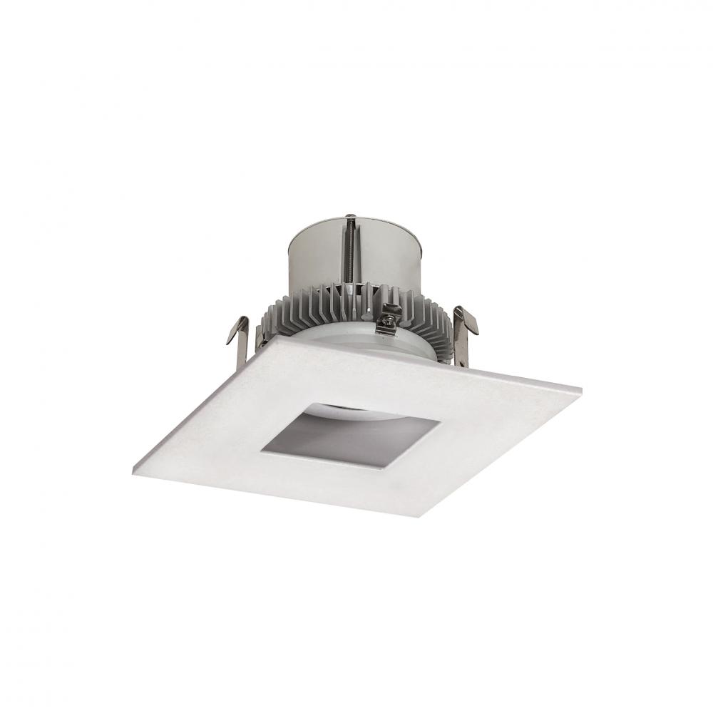 4" Cobalt Click LED Retrofit, Square Pinhole, 1000lm / 12W, 2700K, Matte Powder White Flange,