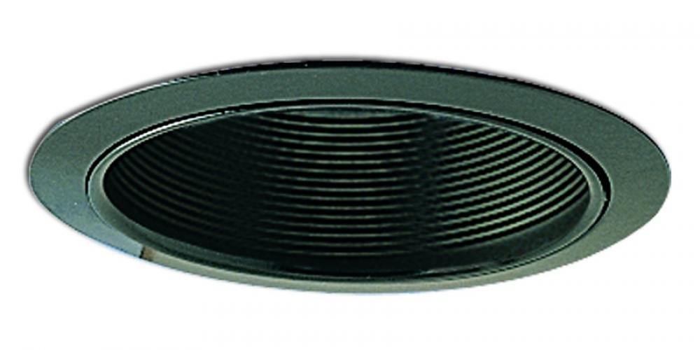 6" Stepped Baffle w/ Metal Ring, Black/Black