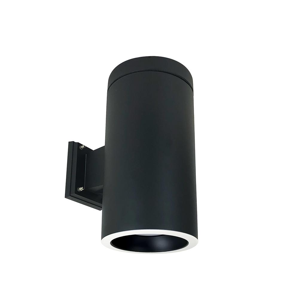 6" Cobalt Wall Mount Cylinder, Black, 1000L, 3000K, Black/White Reflector, 120V Triac/ELV