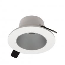 Nora NIOC-4RNDCHW - 4" Iolite Can-less Round Downlight Trim, Haze Reflector / White Flange