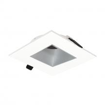 Nora NIOC-4SNDSQHW - 4" Iolite Can-less Square Downlight Trim, Haze Reflector / White Flange