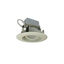 Nora NLCBC-46930XWWLE4EM - 4" Cobalt Adjustable LED Retrofit, 1000lm / 12W, 3000K, White Reflector / White Flange,