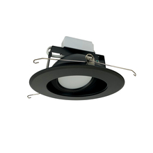 Nora NLCBC-66930XBBEM - 6" Cobalt Adjustable LED Retrofit, 1200lm / 14W, 3000K, Black Reflector / Black Flange,