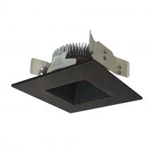 Nora NLCBS-4568530BZ - 4" Cobalt Shallow High Lumen LED Trim, Square/Square Regress, 850lm, 3000K, Bronze