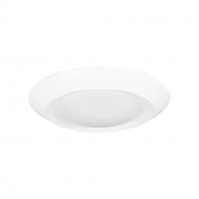 Nora NLOPAC-R6REGT2427W - 6" Regressed AC Opal LED Surface Mount, 950lm / 13W, 2700K, White finish