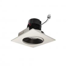 Nora NPRLV-4SCCDXBW - 4" Pearl Low Voltage LED Square Adjustable Cone Retrofit, 700lm / 11W, Comfort Dim, Black