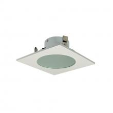 Nora NS-4926W - 4" FROST FLAT LENS,SQ WHT TRIM