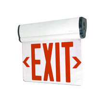 Nora NX-812-LEDRMW - Surface Adjustable LED Edge-Lit Exit Sign, Battery Backup, 6" Red Letters, Single Face /