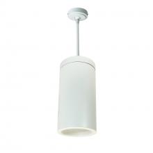  NYLS3-6P1L530FP01WWW - 6" Sapphire III Pendant Mount White Cylinder, Matte Powder White Reflector/Matte Powder White