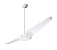  IC2-GW-56-NK-NL-WC - IC/Air (2 Blade ) Fan; Gloss White Finish; 56" Nickel Blades; No Light; Wall Control