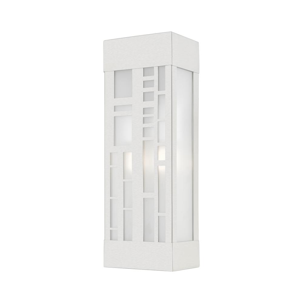 2 Light Brushed Nickel Outdoor ADA Sconce