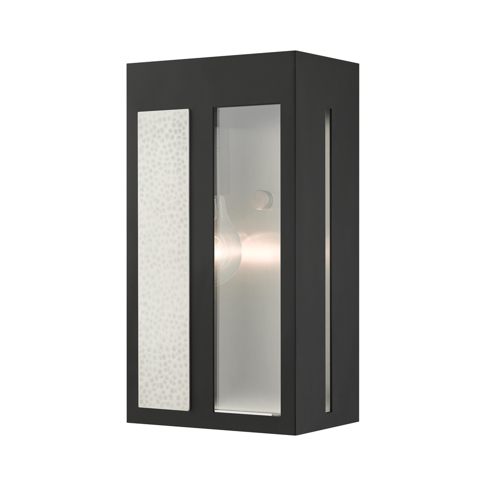 1 Lt Black Outdoor ADA Wall Lantern