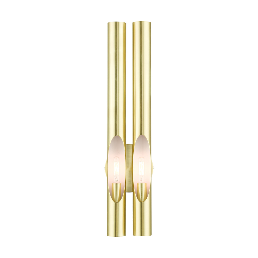 2 Lt Satin Brass  ADA Double Sconce