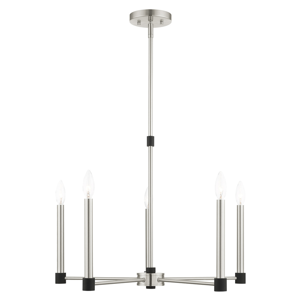 5 Lt Brushed Nickel Chandelier