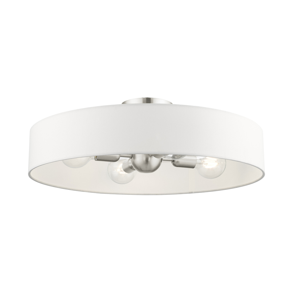 4 Lt Brushed Nickel Semi Flush Mount