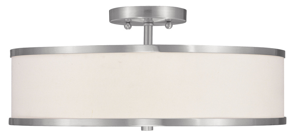 3 Light Brushed Nickel Ceiling Mount