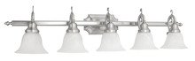  1285-91 - 5 Light Brushed Nickel Bath Light