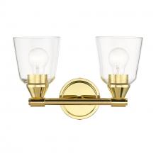  16782-02 - 2 Light Polished Brass Vanity Sconce