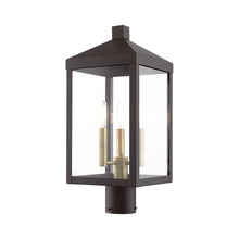 Livex Lighting 20592-07 - 3 Lt Bronze Outdoor Post Top Lantern