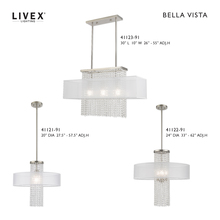 Livex Lighting 41121-91 - 1 Lt Brushed Nickel Pendant Chandelier