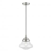 Livex Lighting 41293-91 - 1 Light Brushed Nickel Mini Pendant