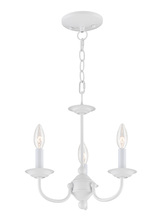  4153-03 - 3 Light White Mini Chandelier