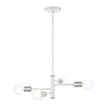 Livex Lighting 45864-03 - 4 Lt White Chandelier