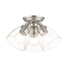 Livex Lighting 46339-91 - 3 Lt Brushed Nickel  Flush Mount