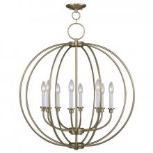  4668-01 - 8 Light Antique Brass Chandelier