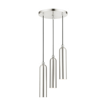 Livex Lighting 46753-91 - 3 Lt Brushed Nickel Pendant