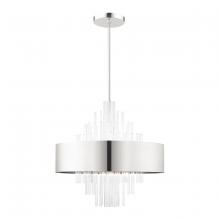  48876-35 - 10 Lt Polished Nickel Pendant Chandelier