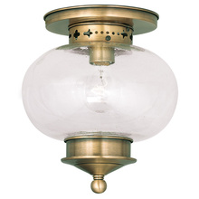  5036-01 - 1 Light Antique Brass Ceiling Mount