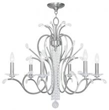 Livex Lighting 51006-91 - 6 Light Brushed Nickel Chandelier