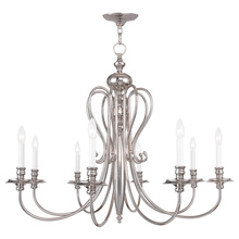 Livex Lighting 5168-35 - 8 Light Polished Nickel Chandelier