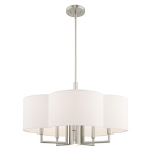  51925-91 - 6 Lt Brushed Nickel Pendant Chandelier