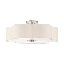 Livex Lighting 58068-91 - 5 Lt Brushed Nickel Semi Flush