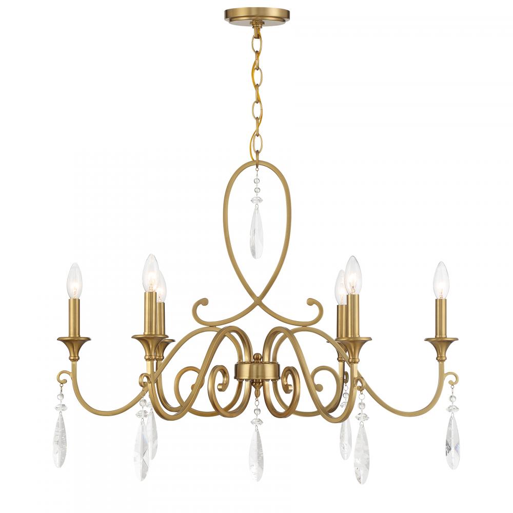 Fairchild 6-Light Chandelier in Warm Brass