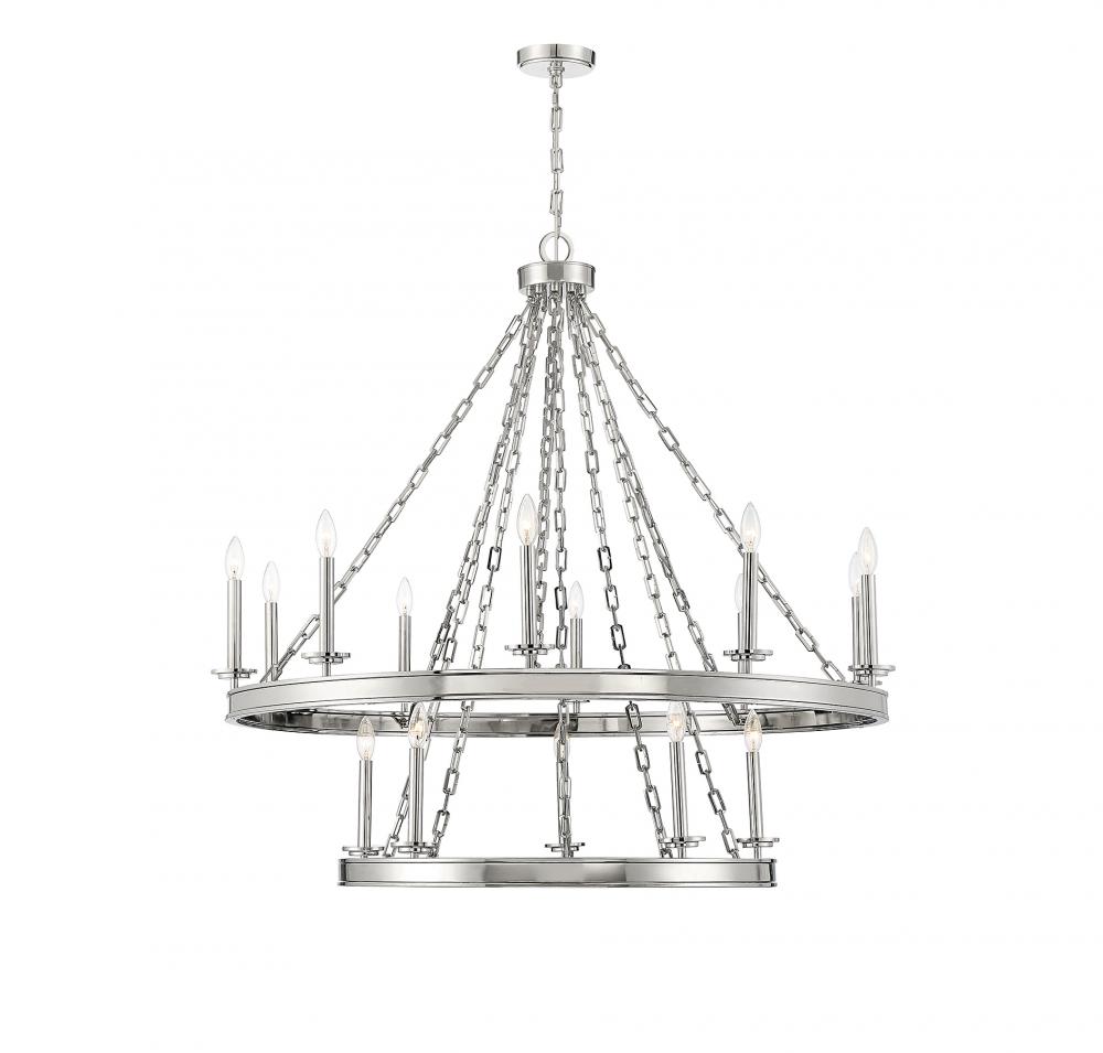 Seville 15-Light Chandelier in Polished Nickel