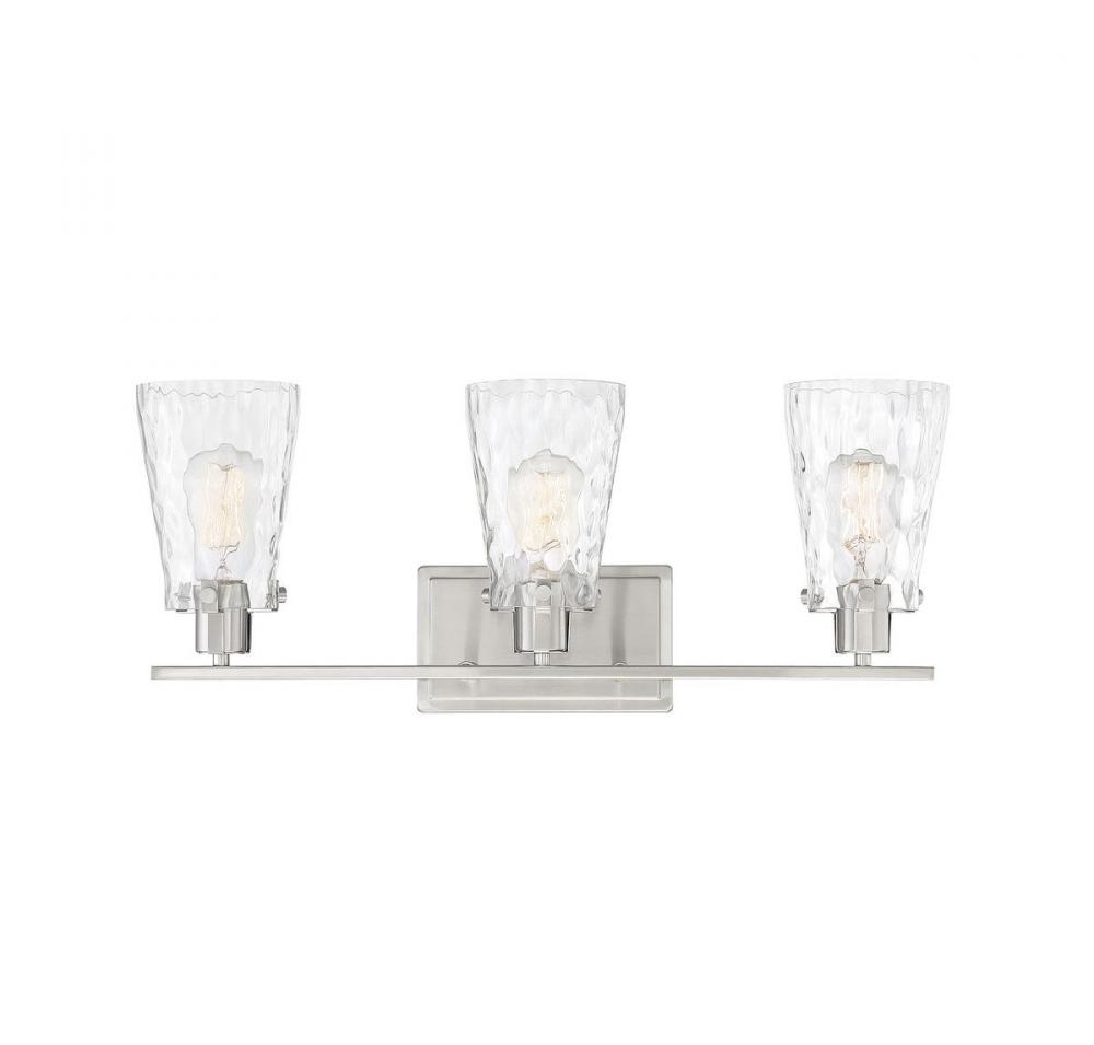 Vaughan 3-Light Bathroom Vanity Light in Satin Nickel