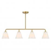  1-4014-4-322 - Blair 4-Light Linear Chandelier in Warm Brass