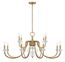  1-5803-12-322 - Bergdorf 12-Light Chandelier in Warm Brass