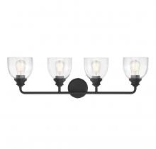  8-7205-4-BK - Vale 4-Light Bathroom Vanity Light in Black