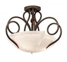 Kalco 4288TO/FROST - Tribecca 3 Light Semi Flush Mount