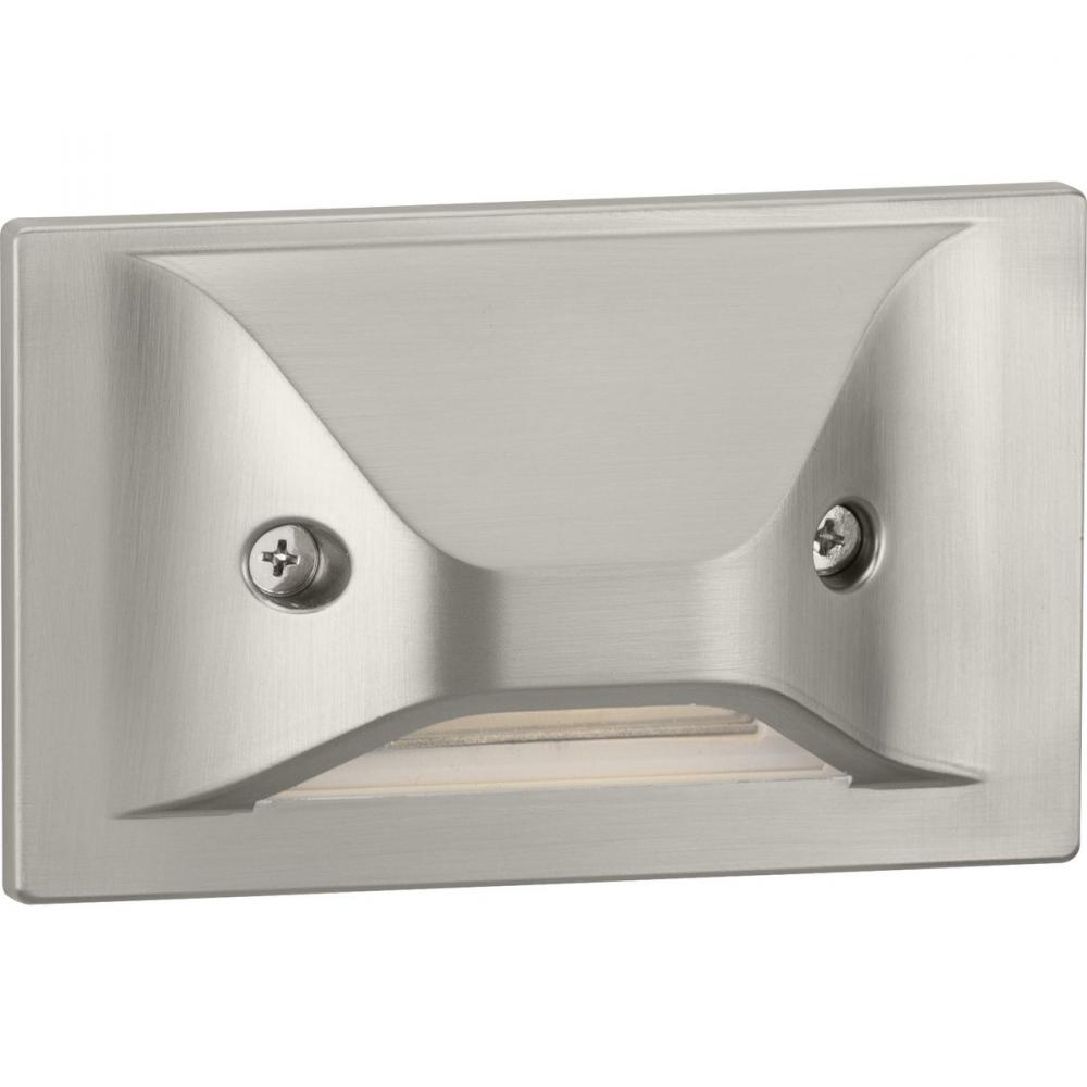 LED Indoor/Outdoor Brushed Nickel Integrated LED Wall or Step Light