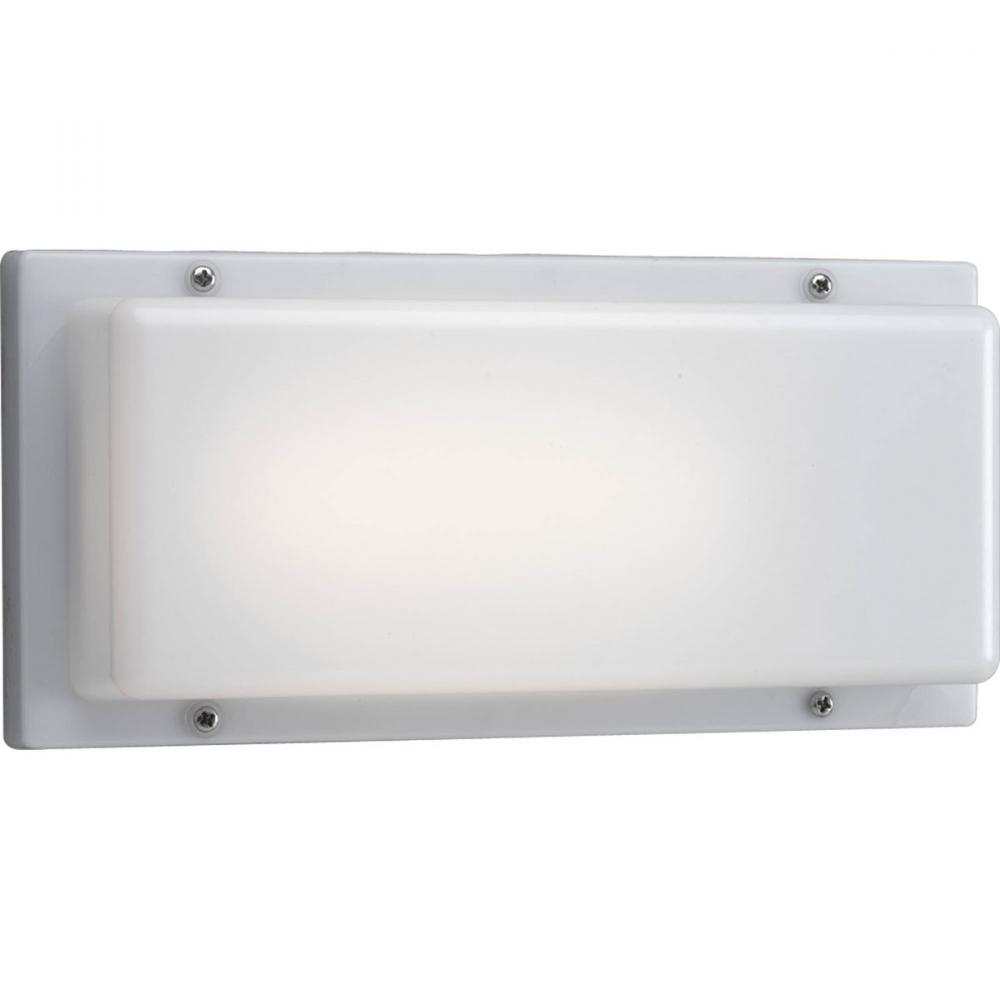 One Light White White Acrylic Diffuser Glass Outdoor Wall Light