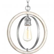 Progress P500092-141 - Conestee Collection One-Light Galvanized Finish Farmhouse Pendant Light