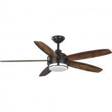 Progress P250036-129-30 - Albin Collection 54" Indoor/Outdoor Five-Blade Bronze Ceiling Fan